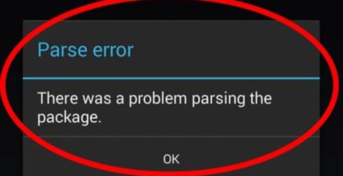 Parse error – There is a Problem Parsing the Package