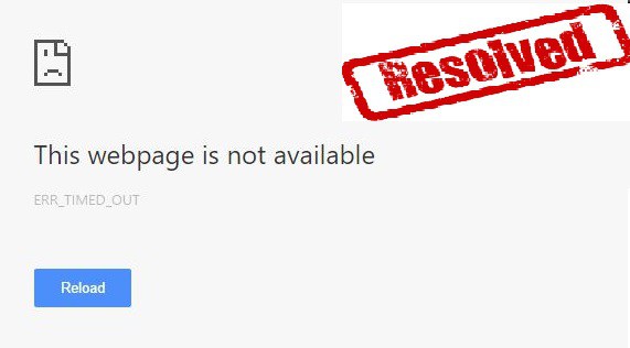 ERR_TIMED_OUT Error